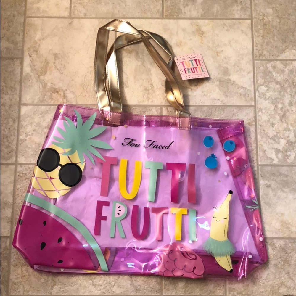 Too faced tutti frutti tote bag